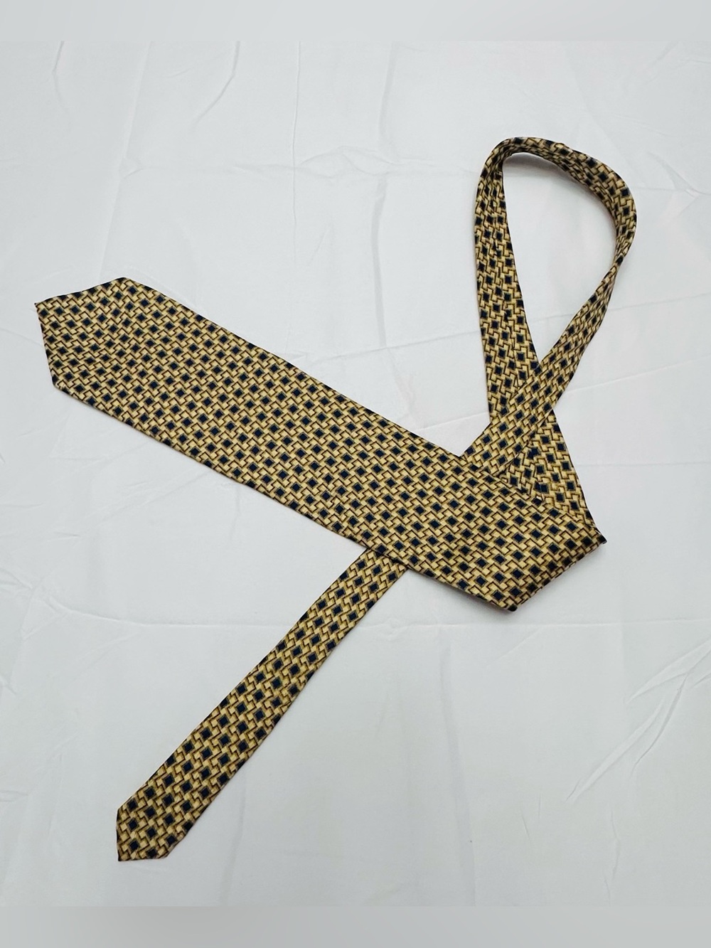 Nordstrom Yellow and Black Geometric Silk Tie